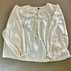 Off White Boho Top